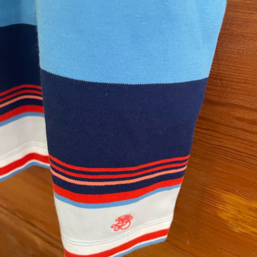 Women’s Brooks Brothers Multicolor Striped Logo Tee Shirt Dress S/M - Picture 2 of 6